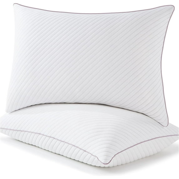 Pillows King Size Set of 2 Cooling Shredded Memory Foam Pillows 2 Pack for Sleeping for Side Back Stomach Sleepers