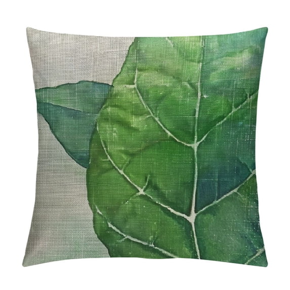 Pillows Nature Watercolor Painting Fruit Berries Green Leaves Throw Pillow Cover Decorative Pillow Case Square Cushion Accent Home