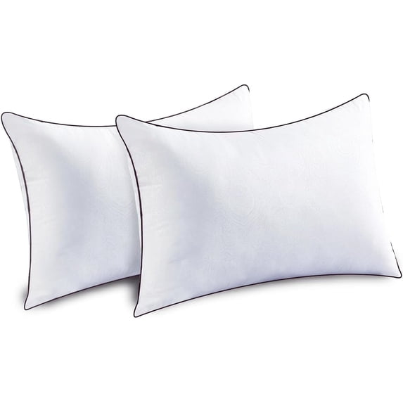 Pillows Queen Size Set of 2 for Sleeping, Soft and Supportive Bed Pillow for Side and Back Sleeper, Down Alternative Hotel Collection Sleeping Pillows 2 Pack -30x20 Inches