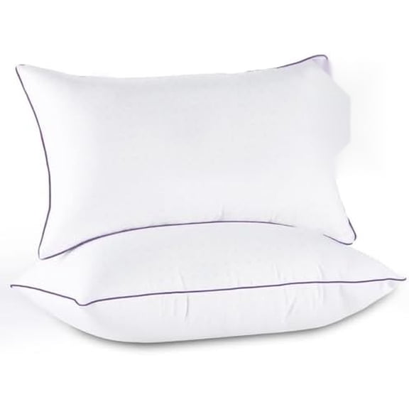 Pillows Queen Size Set of 2, Soft Supportive Bed Pillows with Super Soft Down Alternative Fill, Luxury Fluffy Hotel Quality for Side, Back, and Stomach Sleepers