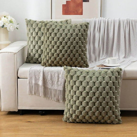 Pillows Room Decor Velvet Snowflake Weave Pillows - Plush Solid Color Throw Pillows for Office, Couch, Sofa, Lumbar Support, Comfortable Bedside Cushions