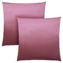 Pillows Set Of 2 18 X 18 Square Accent Sofa Couch Bedroom Polyester Pink