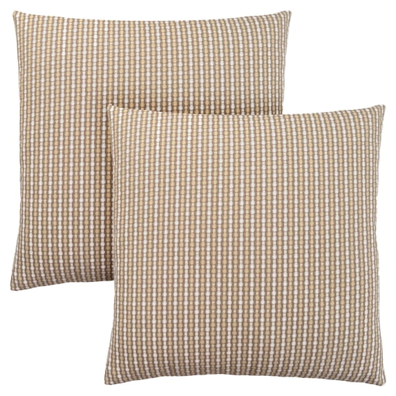 Pillows Set Of 2 Accent Sofa Couch Bedroom Polyester Brown