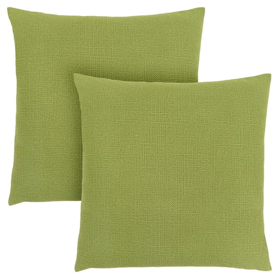 Pillows, Set Of 2, 18 X 18 Square, Insert Included, Decorative Throw, Accent, Sofa, Couch, Bedroom, Polyester, Hypoallergenic, Green, Modern