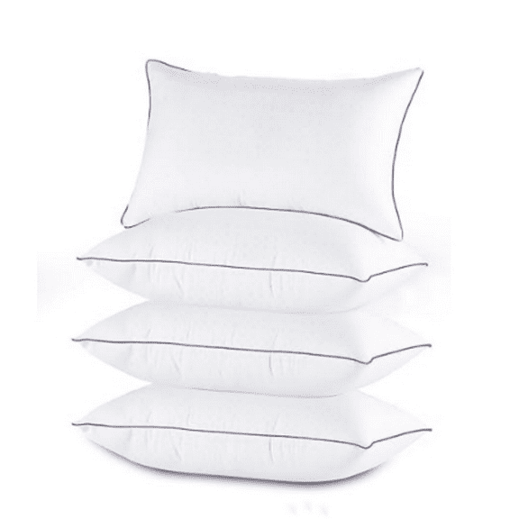 Pillows Standard Size Set of 4, Cooling and Supportive Bed Pillows with Super Soft Down Altative Fill, Luxury Fluffy Hotel Quality for Side, Back and Stomach S pers