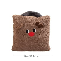 Pillows for Couch Hwkond Christmas New Year Red Plush Pillow Living Room Sofa Lumbar Cushion Scene Decoration Cushion,Up to 25% Off