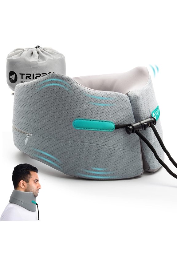 Pillows for Travel Memory Airplane Pillow Support for Office Sleeping Rest Travel Accessories Gray M