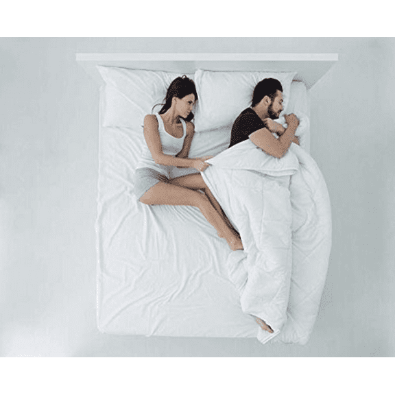 Pillowtex All Season Polyester Hotel Blanket - Fluffy King Blankets, Quilted, Machine Washable, White