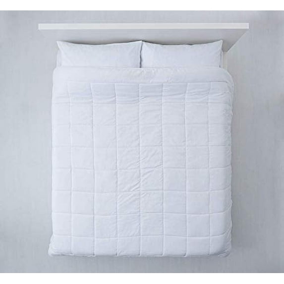 Pillowtex Down Alternative Hotel Blanket - Fluffy Twin Size Blankets, Baffled, Machine Washable, White