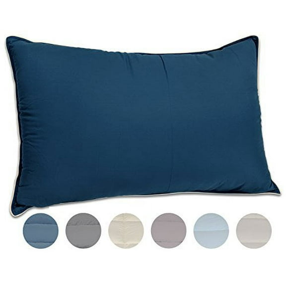 Pillowtex Dream in Color Pillow (Queen (20 Inches x 30 Inches), Navy)