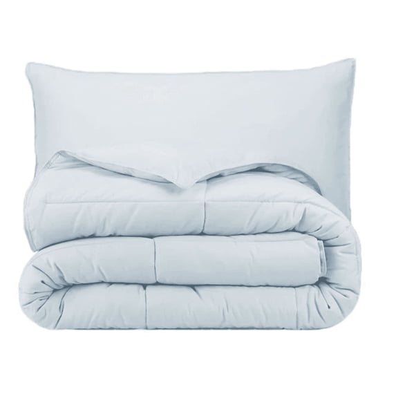 Pillowtex® Essential Bedding Package All Season Comforter with Matching Pillows Queen Size Light Blue