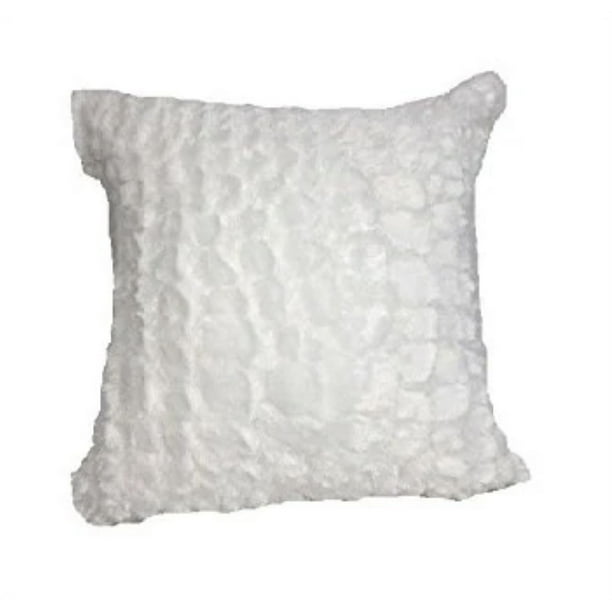 Pillowtex Plush 18 Inches x 18 Inches Throw Pillow (White