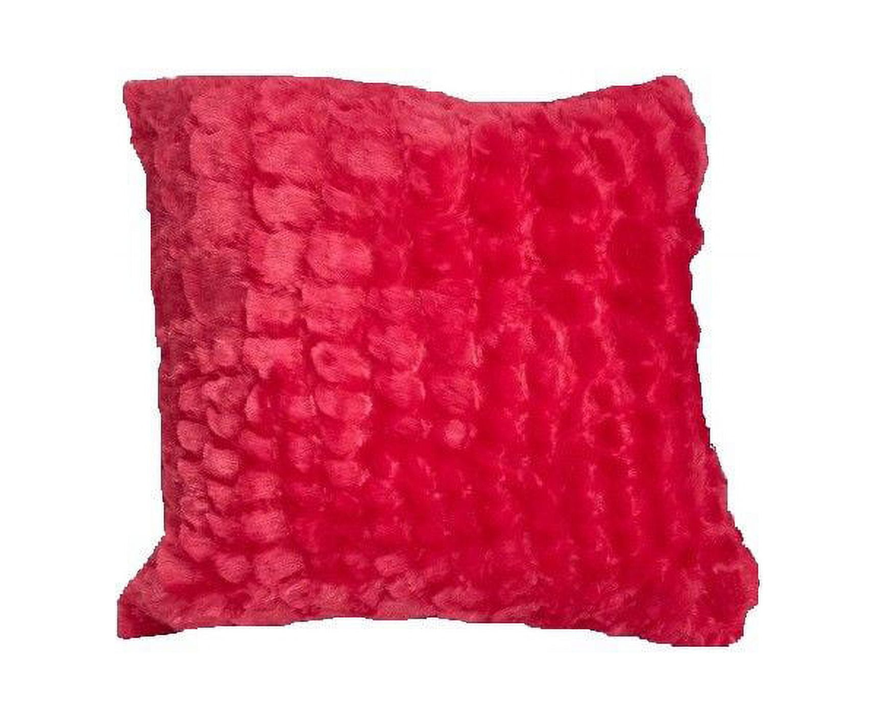 Pillowtex Plush 18'x18' Throw Pillow with Cover-Coral- from