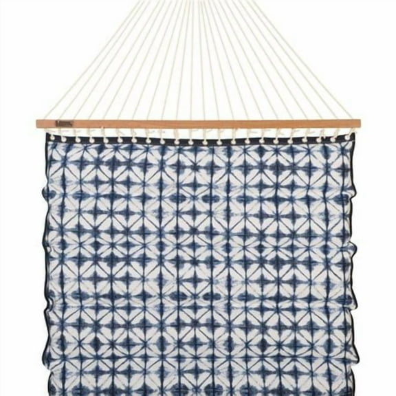 Hatteras Hammocks Sunbrella Pillowtop Hammock 13 ft L x 55 in W w/ Hanging Hardware - Midori Indigo