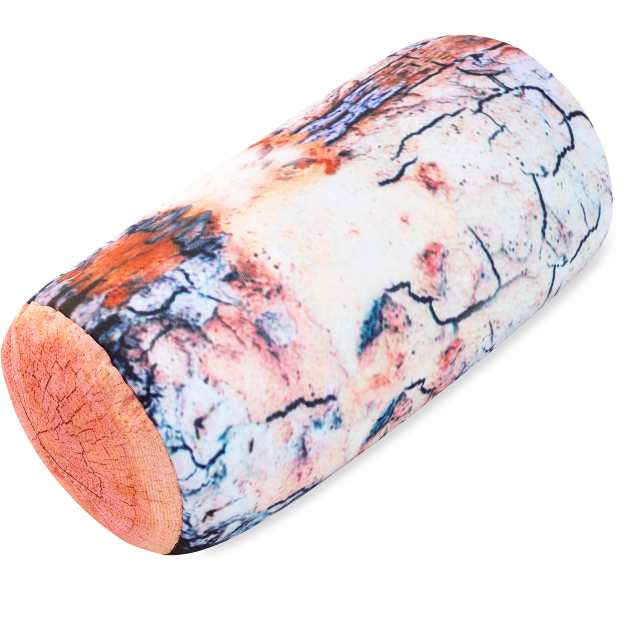 Pillowy Microbead Log Roll Pillow Bolster Tube Pillow, Brown