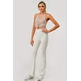 thumbnail image 1 of Pillowy Soft Fold Over High Waist Flare Pants - Sand, 1 of 10