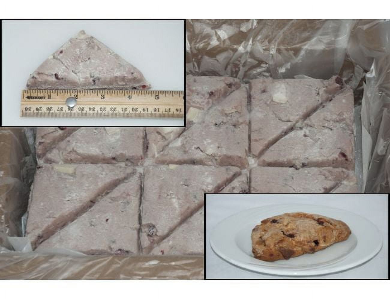 Pillsburry Freezer to Oven White Chocolate Raspberry Scone 3.75 ounce each - 96 per case.