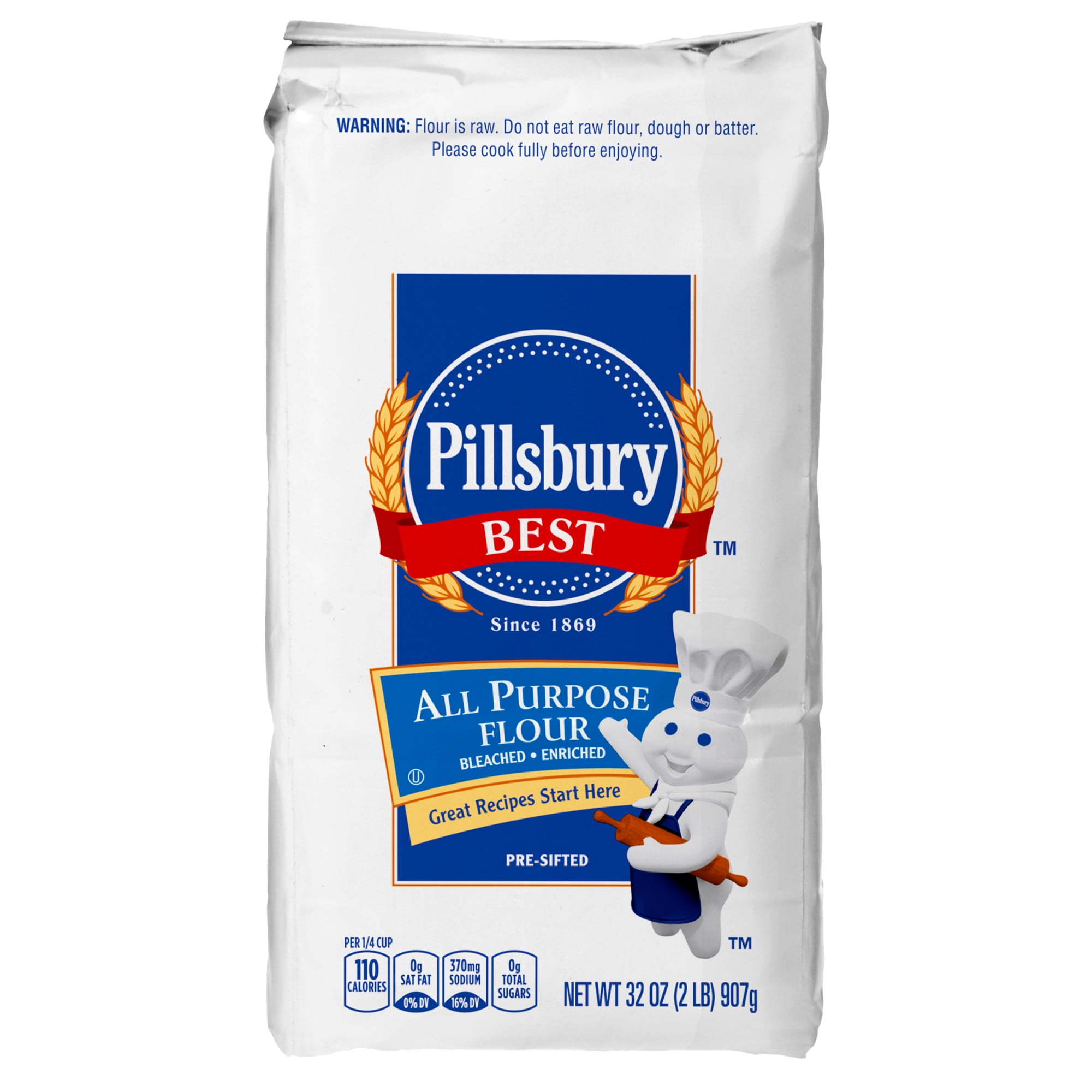 Pillsbury All Purpose Flour, 2 Lb Bag