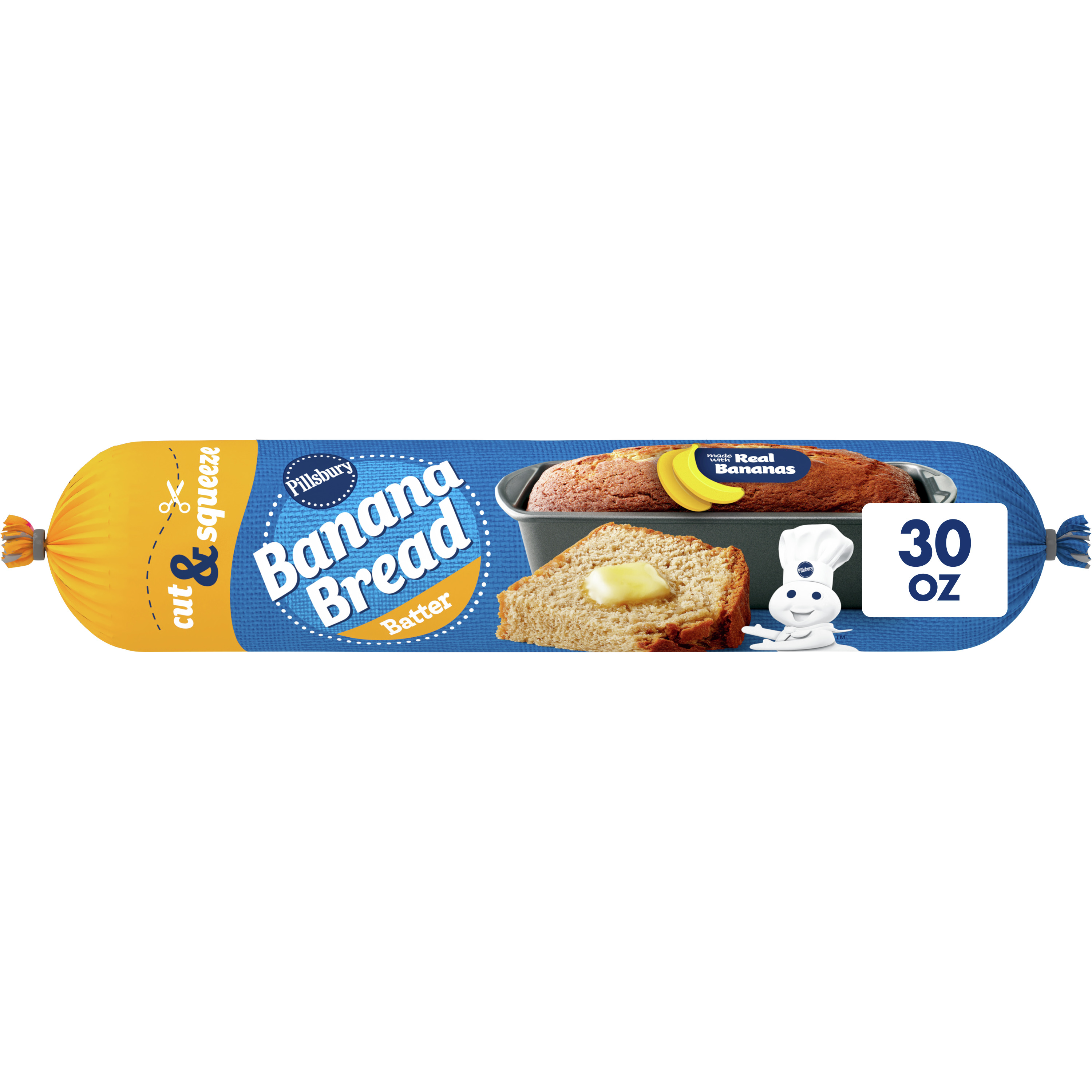 Pillsbury Banana Bread Batter, Cut & Squeeze Package, 30 oz. - image 1 of 10