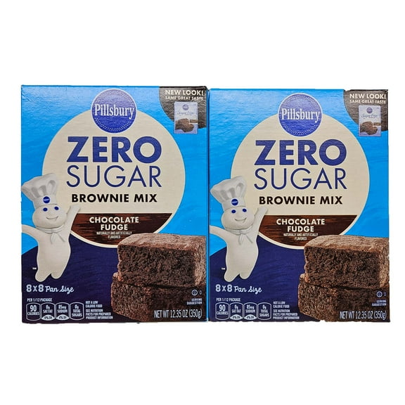 Pillsbury Brownie Mix, Zero Sugar, Chocolate Fudge (2 Pack)