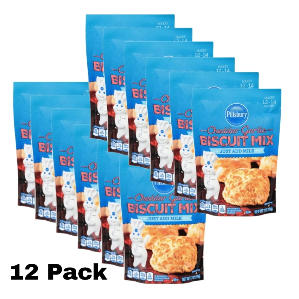 Pillsbury Cheddar Garlic Biscuit Mix, 7 Oz Bag (12 Pack)