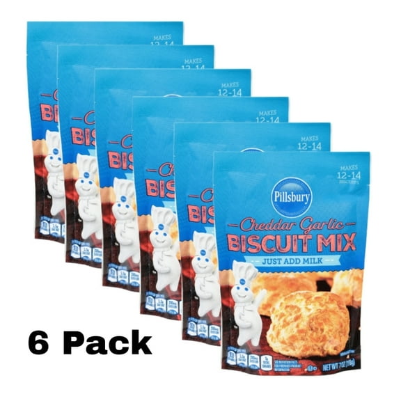 Pillsbury Cheddar Garlic Biscuit Mix, 7 Oz Bag (6 Pack)