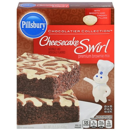 Pillsbury Cheesecake Swirl Premium Brownie Mix, 15.5 oz Box