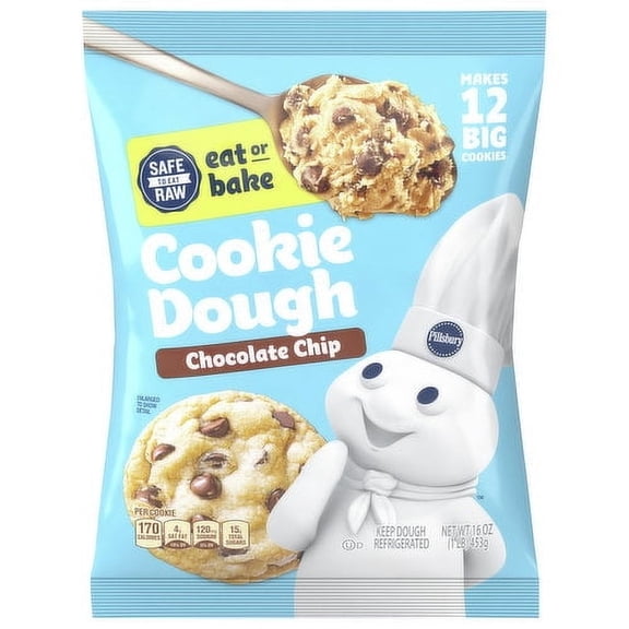 Pillsbury Chocolate Chip Cookie Dough 12ct 16 oz