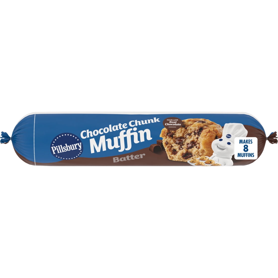 Pillsbury Chocolate Chunk Muffin Batter, Cut and Squeeze Package, 16.5 oz