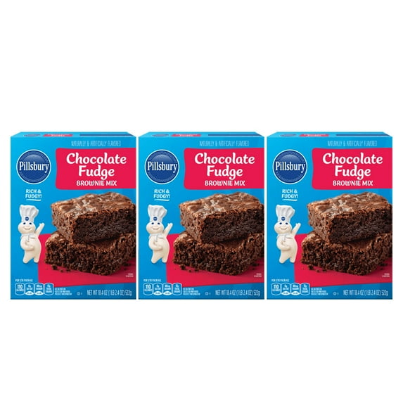 Pillsbury Chocolate Fudge Brownie Mix, 18.4 oz - Palatize Pack of 3