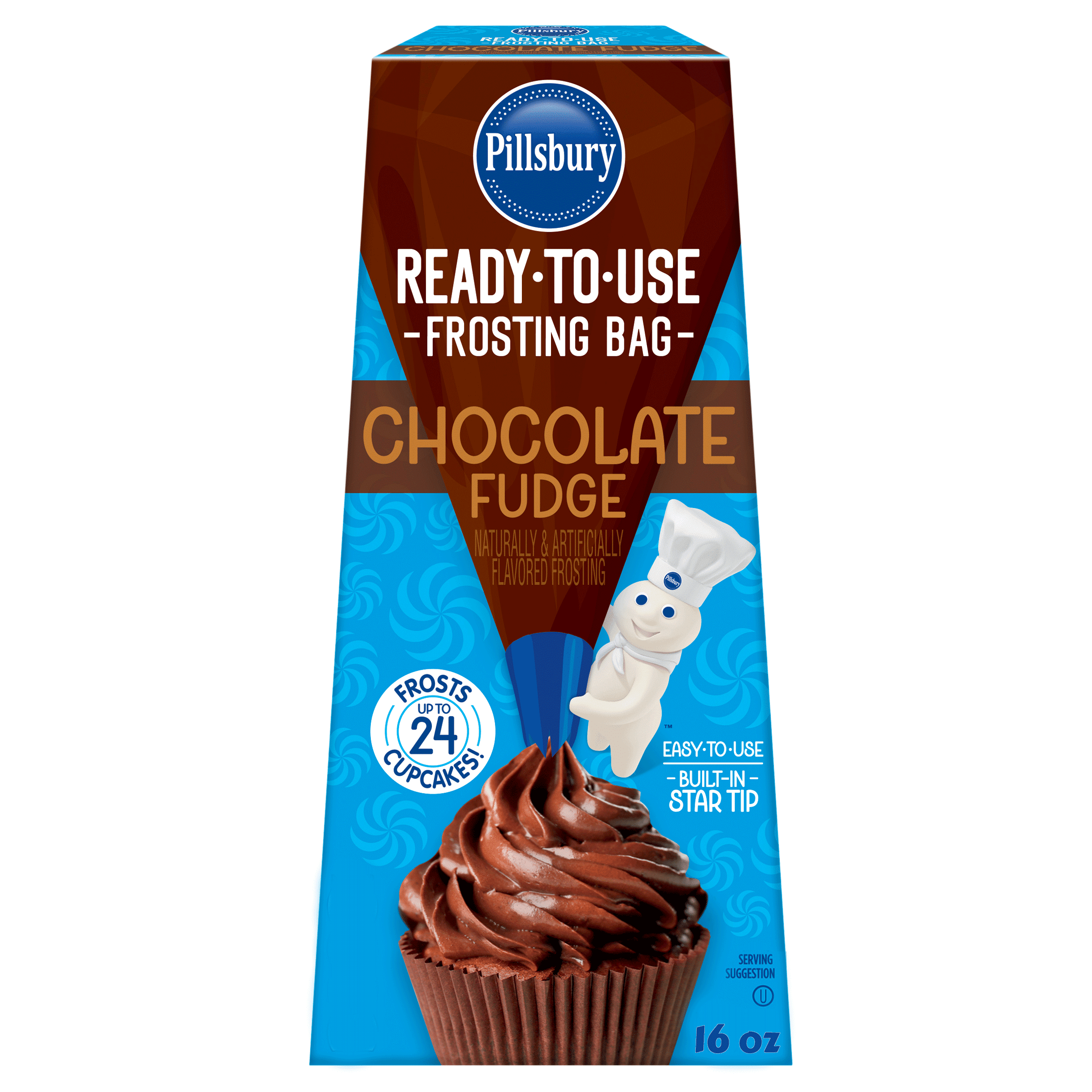 Pillsbury Chocolate Fudge Flavored ReadytoUse Frosting Bag, 16 oz Bag