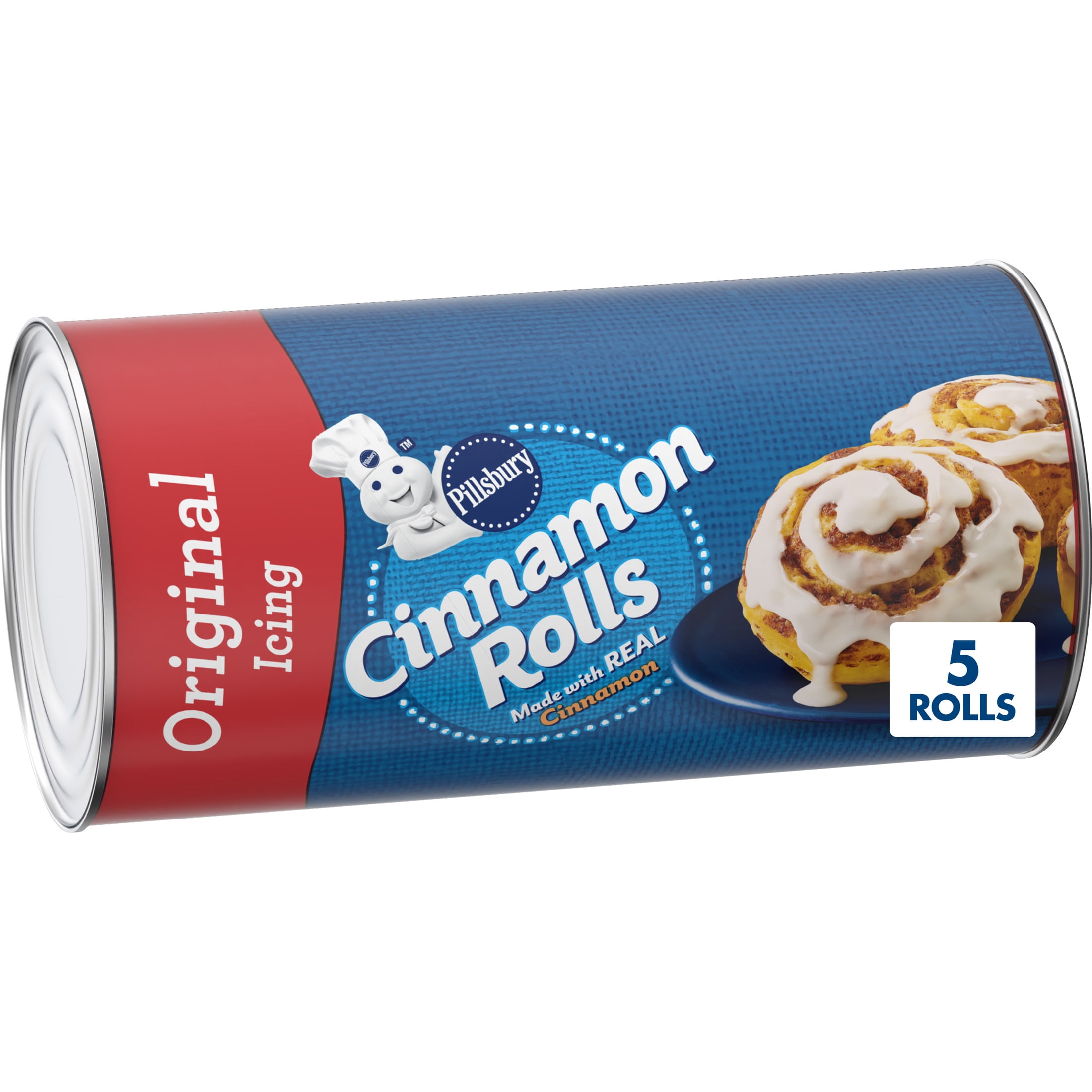 Pillsbury Cinnamon Rolls with Original Icing, Canned Pastry Dough, 5 Rolls, 7.3 oz
