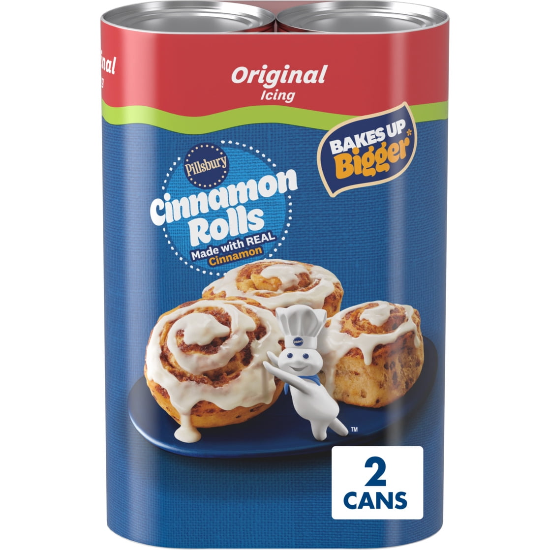 Pillsbury Cinnamon Rolls with Original Icing, 2 Pack, 16 Count, 24.8 oz
