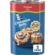 Pillsbury Cinnamon Rolls with Original Icing, Canned Pastry Dough, Value 2-Pack, 16 Rolls