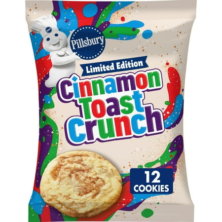 Pillsbury Cinnamon Toast Crunch Cookie Dough, Makes 12 Big Cookies, 14 oz