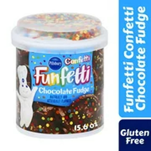 Pillsbury Confetti Funfetti Chocolate Fudge Frosting (Pack of 48)
