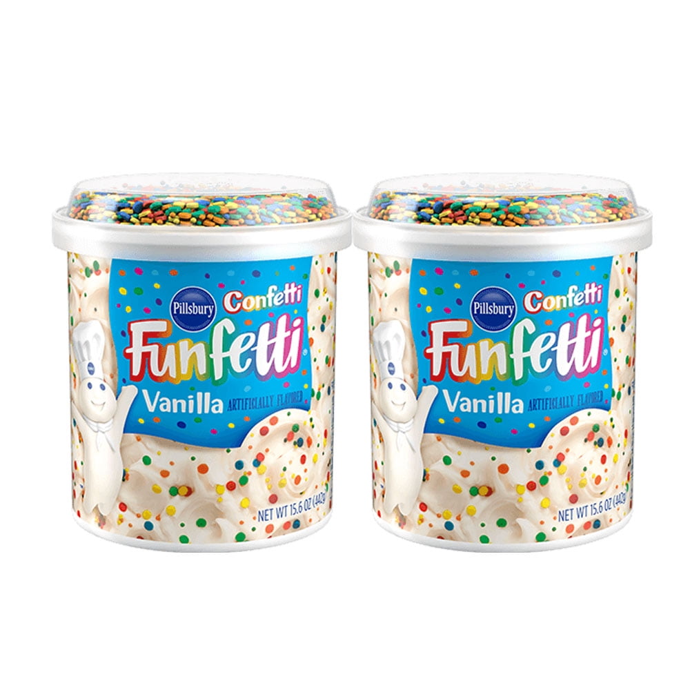 Pillsbury Confetti Funfetti Frosting, 15.6 oz - Palatize Pack of 2