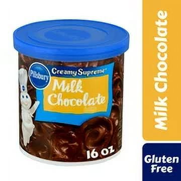 Pillsbury Creamy Supreme Milk Chocolate Frosting, 16 Oz Tub (Pack of 12)