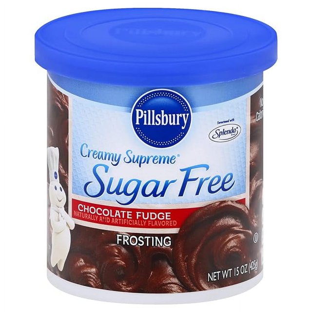 Pillsbury Creamy Supreme Sugar Free Chocolate Fudge Frosting, 15 Ounce