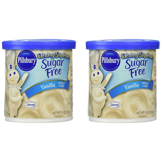 Pillsbury Creamy Supreme Sugar Free Vanilla Frosting (Pack Of 2) (15 Oz Pillsbury Creamy Supreme Sugar Free Vanilla Frosting (Pack Of 2) (15 Oz
