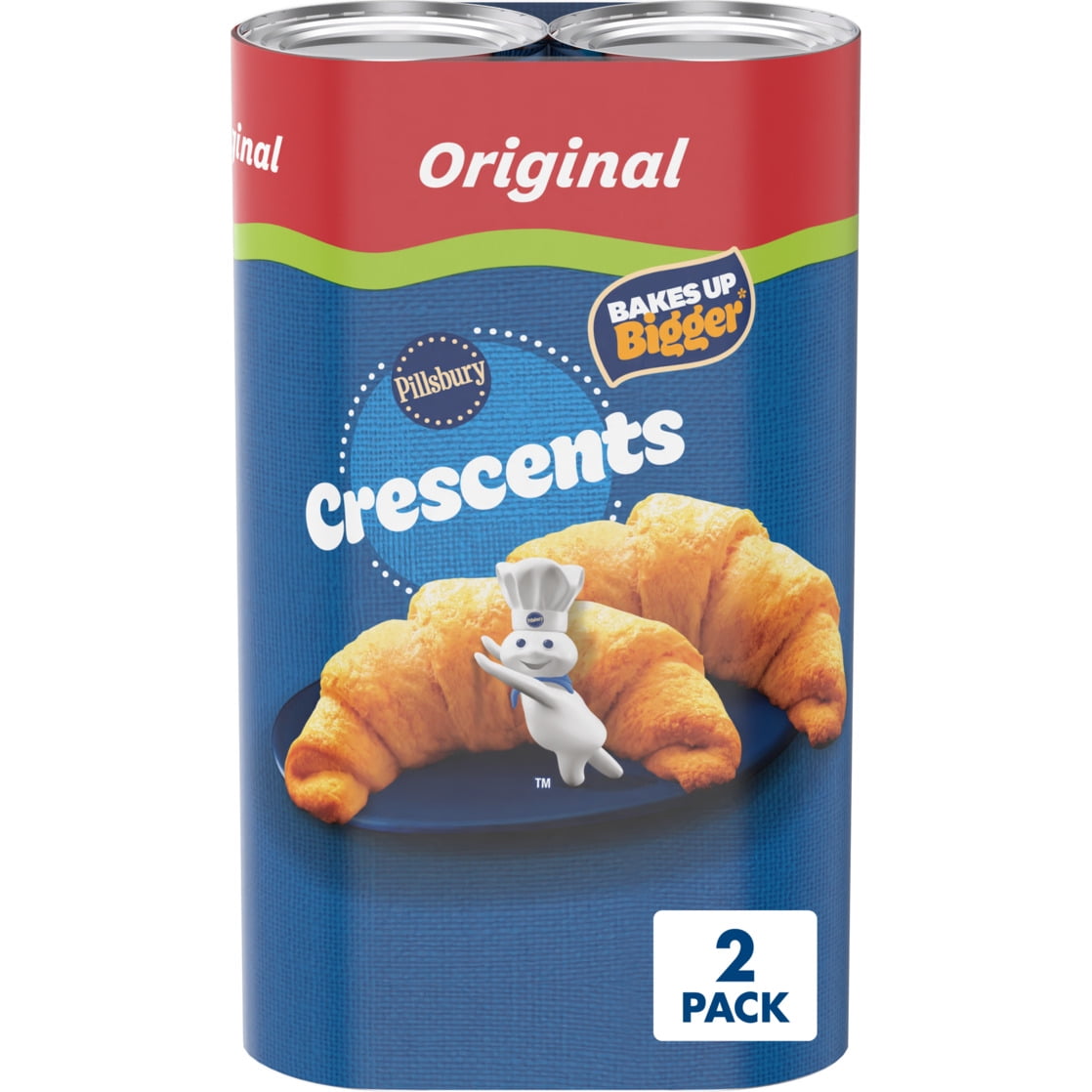 Pillsbury Original Crescent Rolls, Refrigerated Dough, Value 2 Pack, 16 Rolls, 16 oz