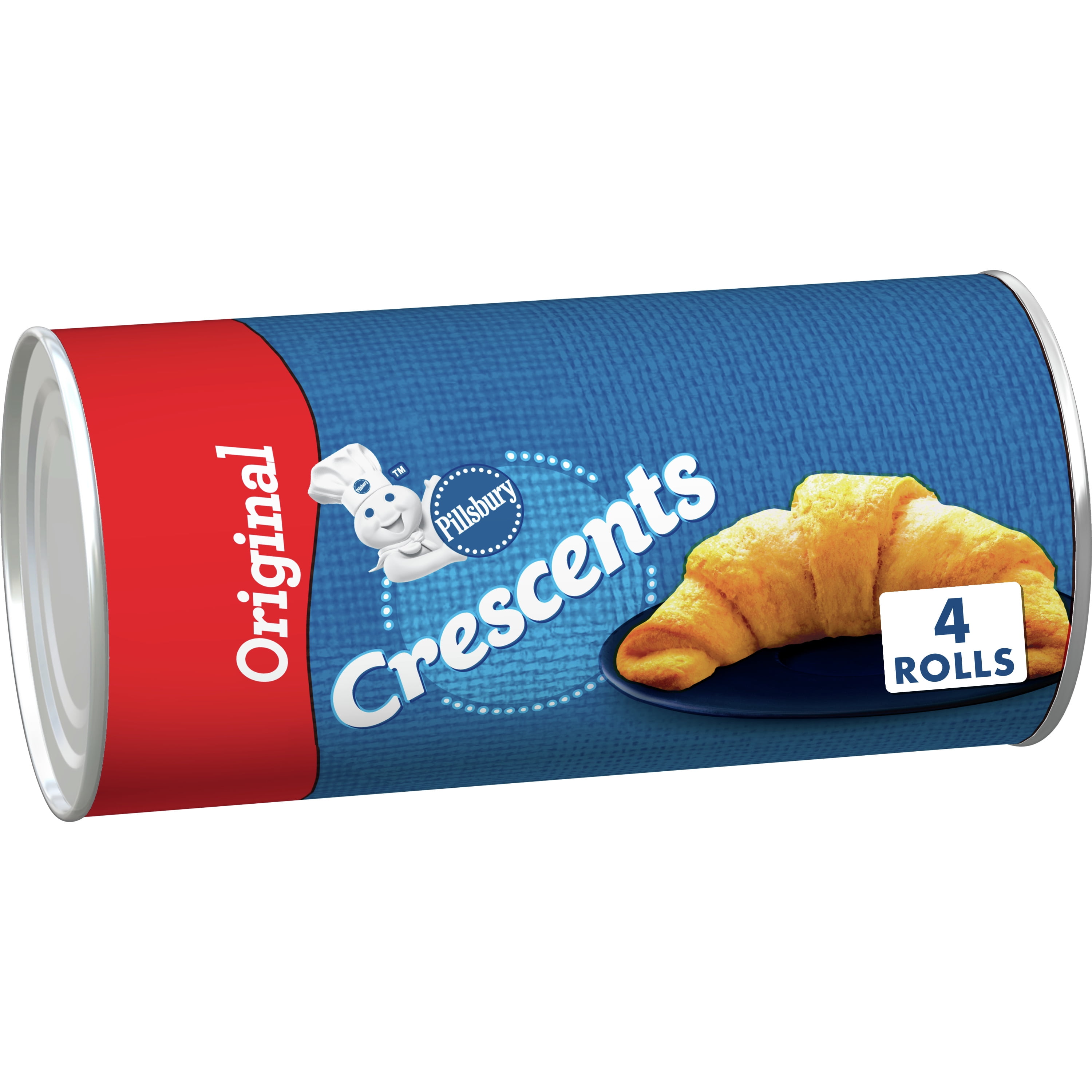 Pillsbury Crescent Rolls, Original Refrigerated Canned Pastry Dough, 4 Rolls,  4 oz 