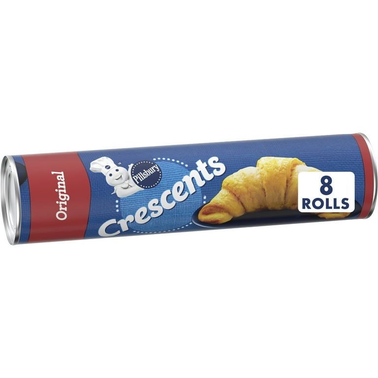 Pillsbury Crescent Rolls, Original Refrigerated Canned Pastry Dough, 8  Rolls, 8 oz