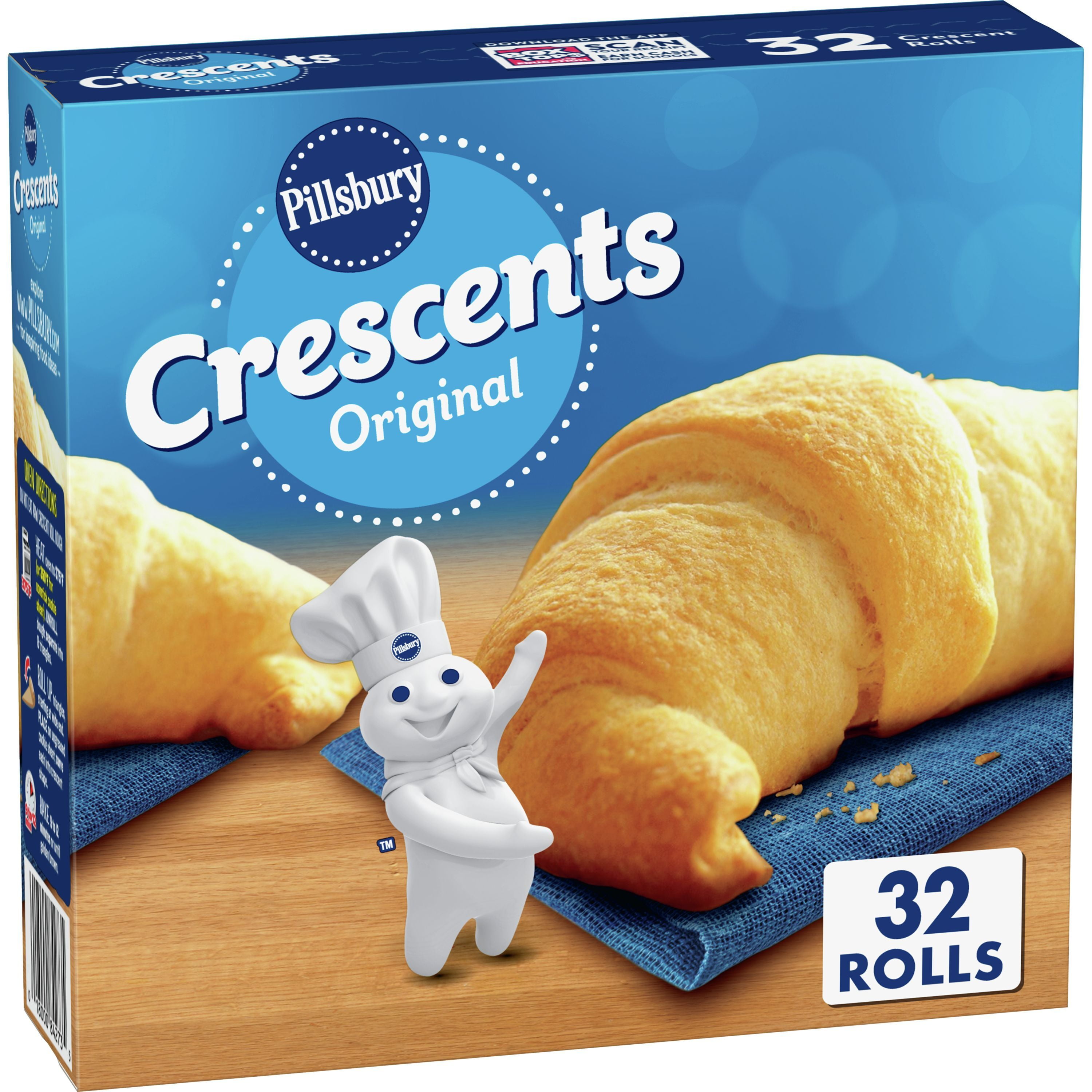 Pillsbury Crescent Rolls Original Rolls 32 ct 32 oz Walmart com
