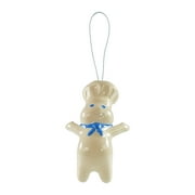 Pillsbury Dough Boy Decoupage Holiday Ornament, White, Plastic, By Ruz