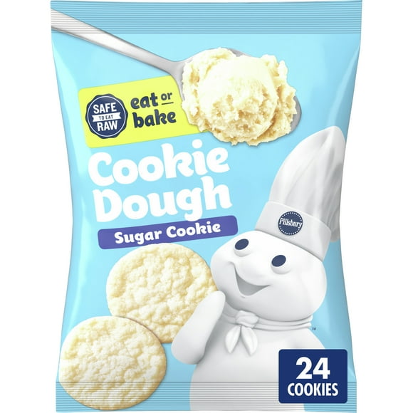 Pillsbury Ready To Bake Refrigerated Cookie Dough, Sugar Cookie, 24 Cookies, 16 oz