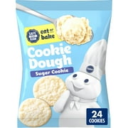 Pillsbury Ready To Bake Refrigerated Cookie Dough, Sugar Cookie, 24 Cookies, 16 oz
