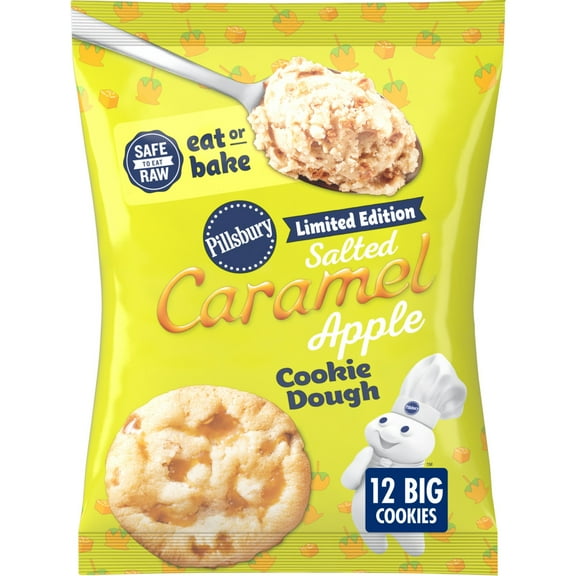 Pillsbury Eat or Bake Salted Caramel Apple Cookie Dough, 12 Big Cookies, 14 oz