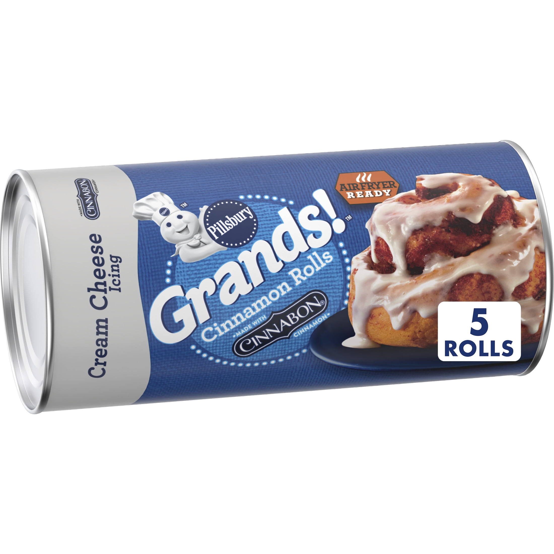 Pillsbury Flaky Grands! Cinnamon Rolls with Cinnabon Cinnamon and Cream Cheese Icing, 5 ct
