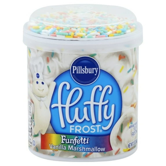 Pillsbury Fluffy Frost Funfetti Vanilla Marshmallow Frosting, 12-Ounce